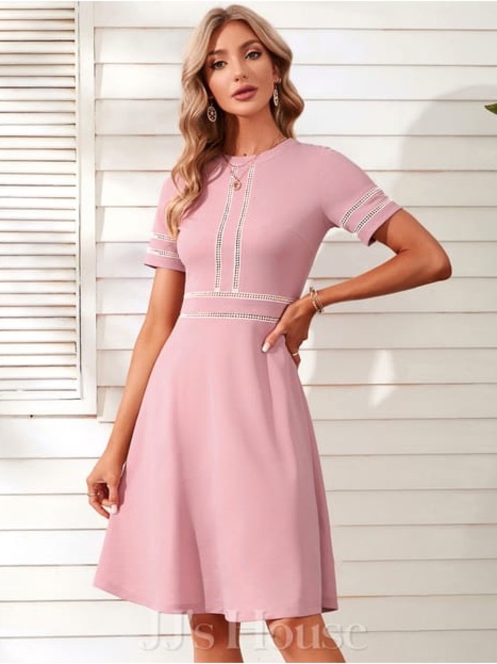JJs House Fit and Flare Midi Dress